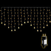 Salcar 2 x 1 m LED Schneeflocke Lichtervorhang, 16 Strängen, 104 LEDs, 31V GS-zertifizierte Stromversorgung